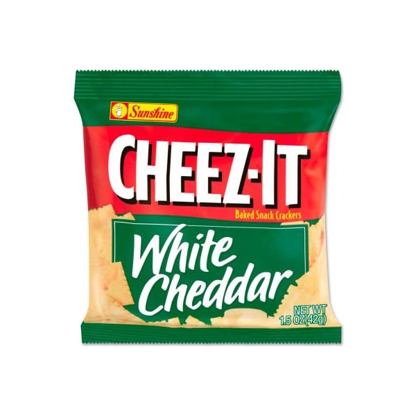 Kelloggs Sunshine Cheez-It Crackers, 1.5 oz. Single-Serving Snack Bags, White Cheddar, 8/Box 2410012654 - main